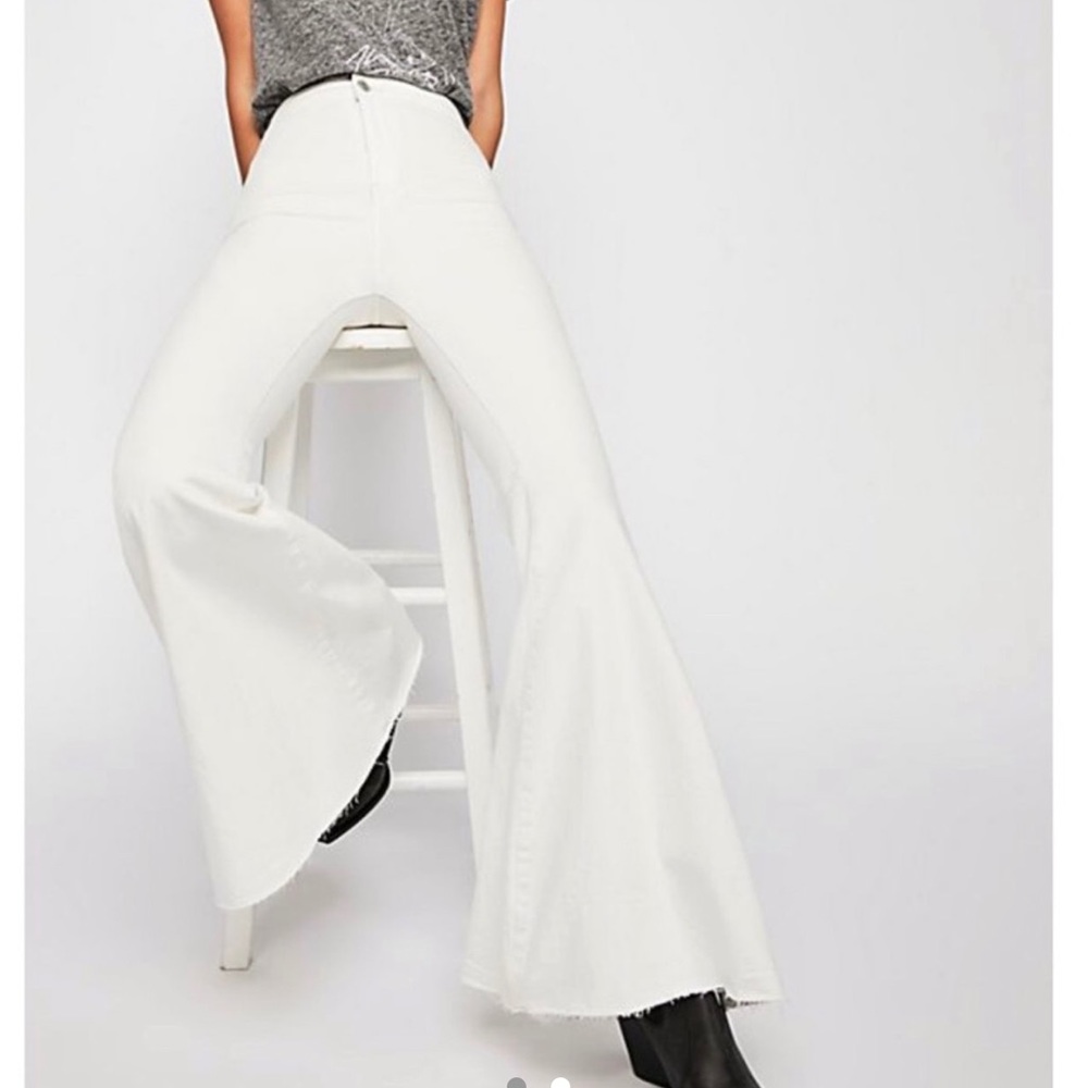 White Free People Flare Jeans